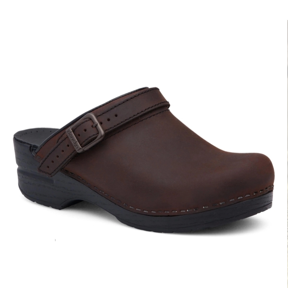 Dansko Ingrid Mule Clog Dark Brown - Picture 2 of 5